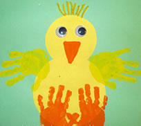 Chick Hand Print Craft